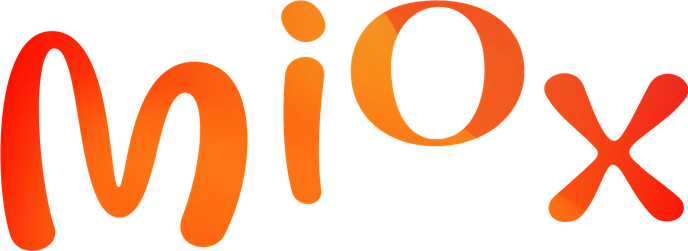 Colorful 3D lettering reading mioX