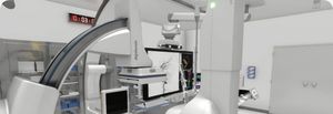 Rendering of a hospital interventional suite